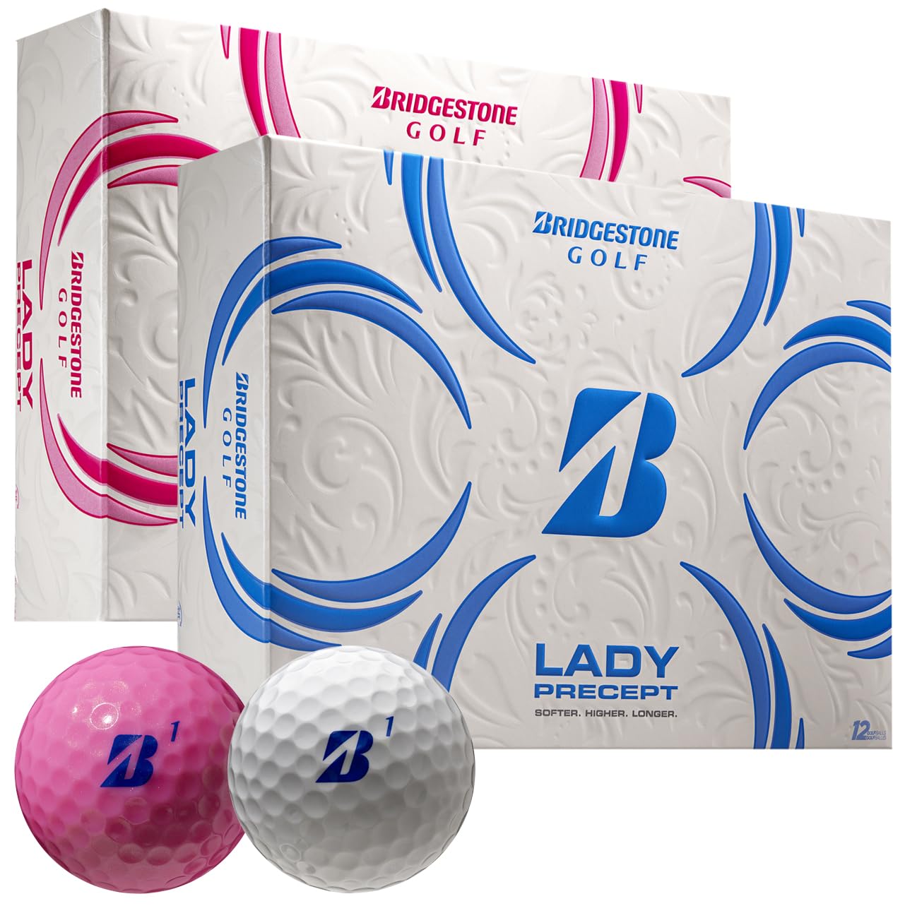 Bridgestone Golf White/Pink Double Dozen Image