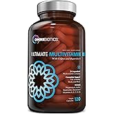 OmniBiotics Ultimate Daily Multivitamin for Women & Men – 34 Essential Ingredients Including Vitamin A, C, D, E, B6, B12, Biotin, Zinc – 120 Vegan Capsules