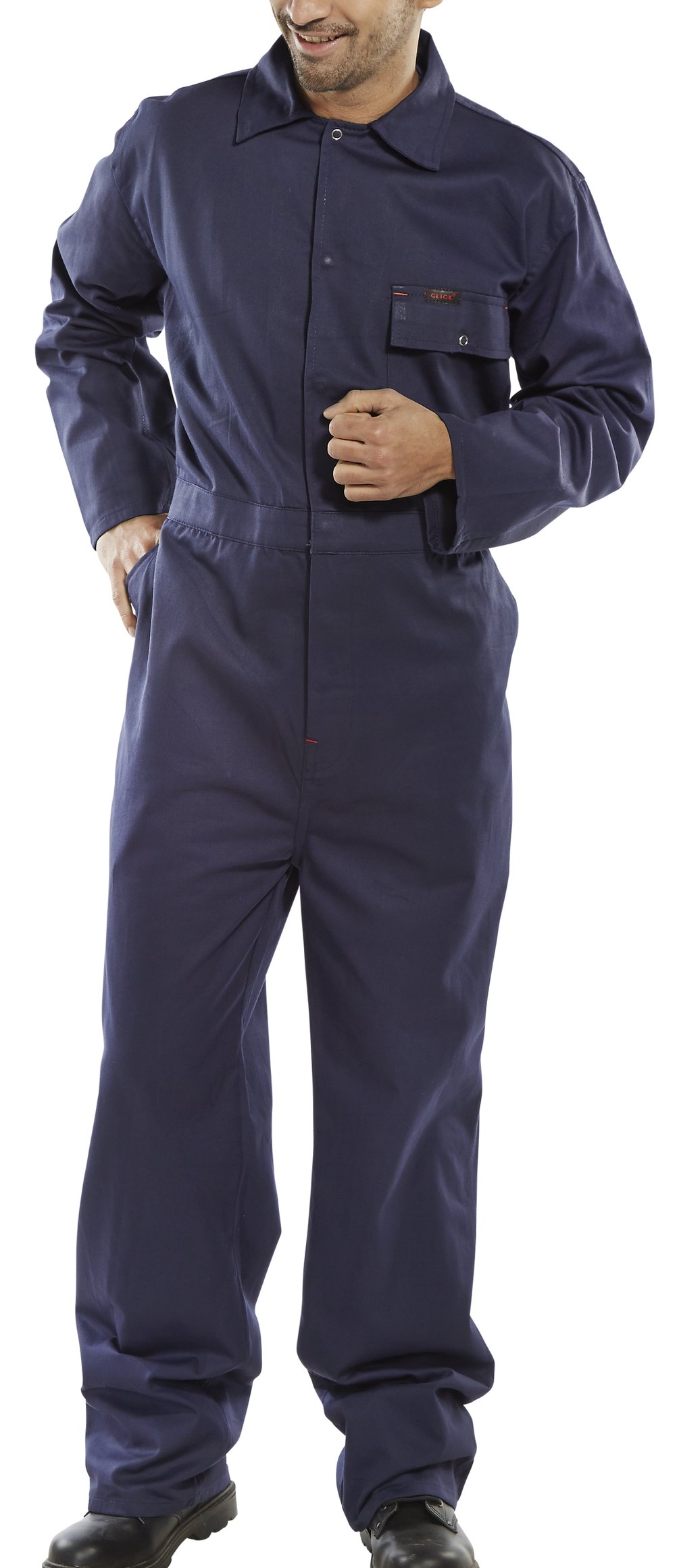 CLICK COTTON DRILL BOILERSUIT NAVY BLUE 38