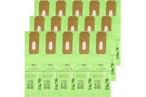 VITALUMIX 15 Pack Vacuum Cleaner Bags Fit for Oreck type CC vacuum bags,XL.Fit All Oreck XL Upright Vacuums