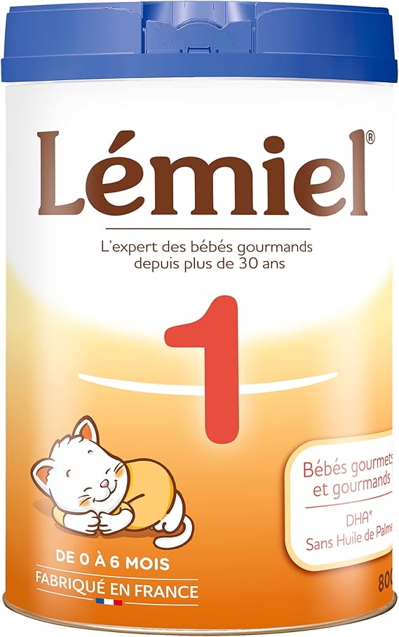 Lemiel Lait 1er Age En Poudre De 0 A 6 Mois 800g Fabrique En France Sans Huile De Palme Amazon Fr Epicerie