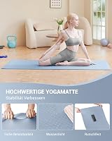 Good Nite 6mm TPE Yoga Mat Sky Blue Non-Slip Carry Strap 183x61x0.6cm view 6