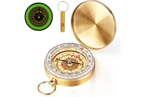 Flintronic Navigation Compass, Hiking Compass with Luminous Function, Waterproof Pocket Compass for Expedition Map Reading, Navigation, Orienteering and Survival