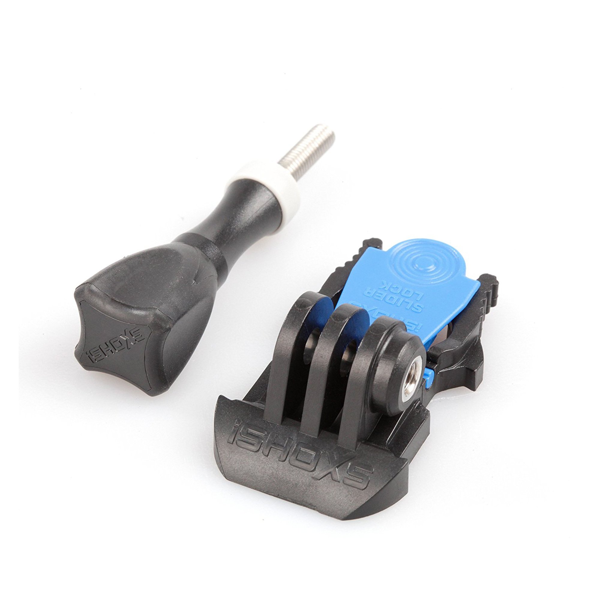 iSHOXS Fast Lock Slider - Security Quick Release clip for GoPro Session, Hero and compatible Camera - with iSHOXS 2C Thumb-Screw