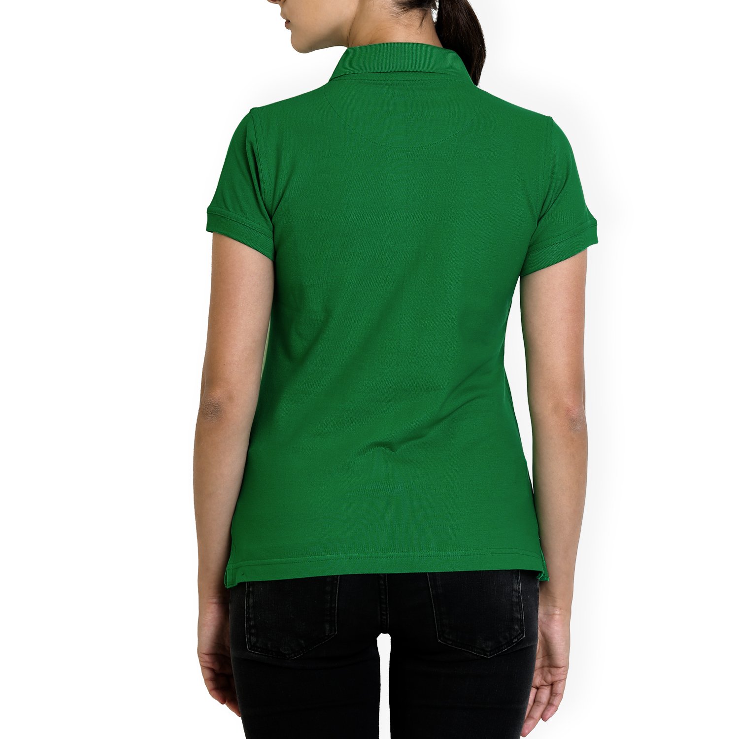polo nation women's cotton polo t-shirt (light green)