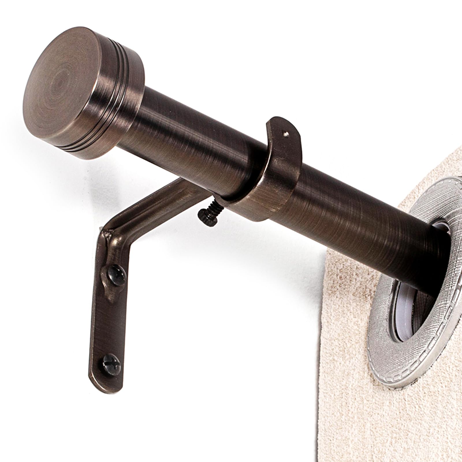 Photo 1 of WORLD RODS Adjustable Curtain Rods-18 to 88 Inches,1 Inch Modern Metal Drapery Rods, Adjustable Heavy Duty Curtain Pole with Simple End Caps