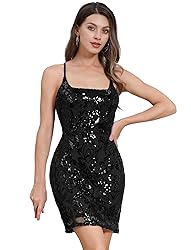 Black Sequin Dress Mini Bodycon Party Dress Teens