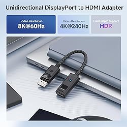 Cable Matters 8K DisplayPort 1.4 to HDMI 2.1