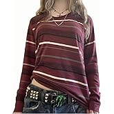Kodaruber Y2k Grunge Graphic Tees for Women Teen Girls Vintage Goth Aesthetic Baggy Shirts 2000s Emo Tops Fall Clothes