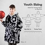The Big Softy The Big Softy Kids Blanket Hoodie Graphic Football Black view 5