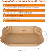 Stone TH 120Pcs Air Fryer Liners for Ninja Dual Air Fryer Parchment Paper Liners view 3