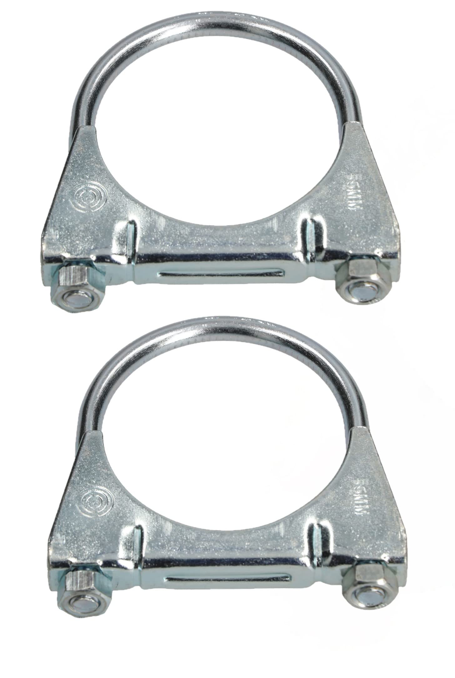 KOTARBAU® - 2 x Exhaust Pipe Clamp 65 mm for Mounting Antennas, Pipes, Masts - Universal Hose Clamp for Pipe Fittings