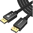 IVANKY 8K DisplayPort Cable 1.4, Long DP Cable 20ft, [8K@60Hz, 4K@144Hz, 1080P@240Hz], Support HBR3, 32.4Gbps, HDCP 2.2, HDR, Compatible for Gaming Monitor, TV, PC, Laptop and More, Black, 20ft