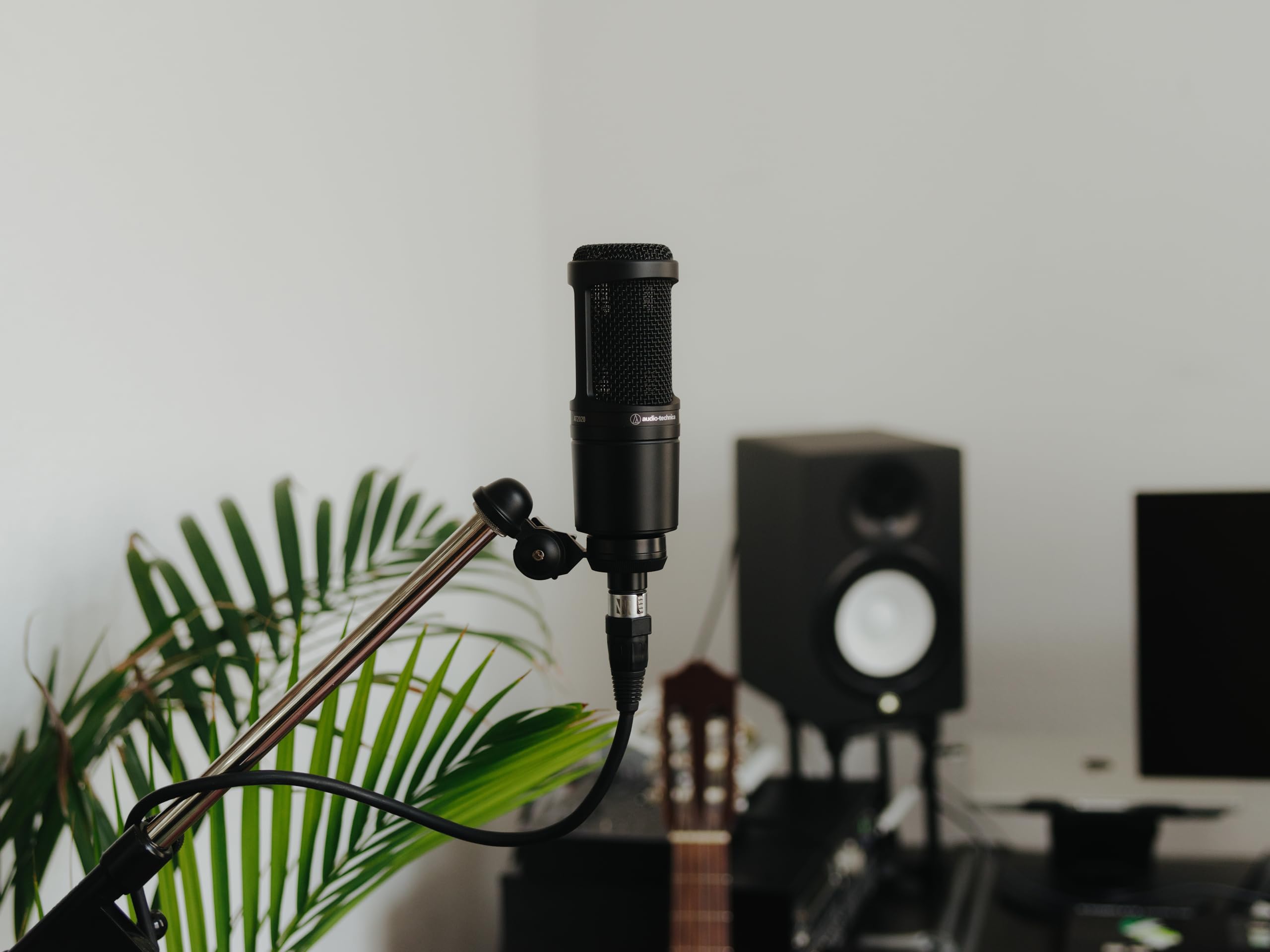 Audio-Technica AT2020 Cardioid Condenser Studio XLR Microphone, Ideal for Project/Home Studio Applications