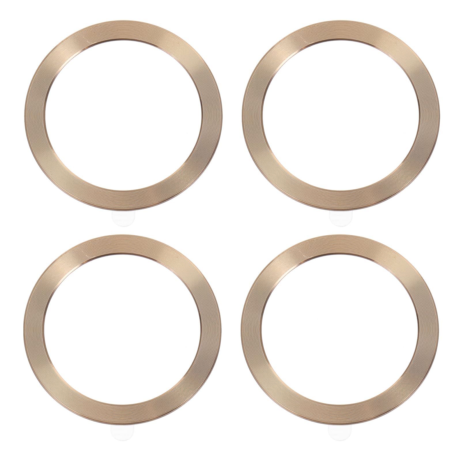 Photo 1 of MECCANIXITY Universal Metal Ring Sticker Wireless Magnetic Charger Magnet Ring Stickers 56x1 Mm(ODxT) for Phone Case for All Cellphones, 4 Pack, Gold Tone