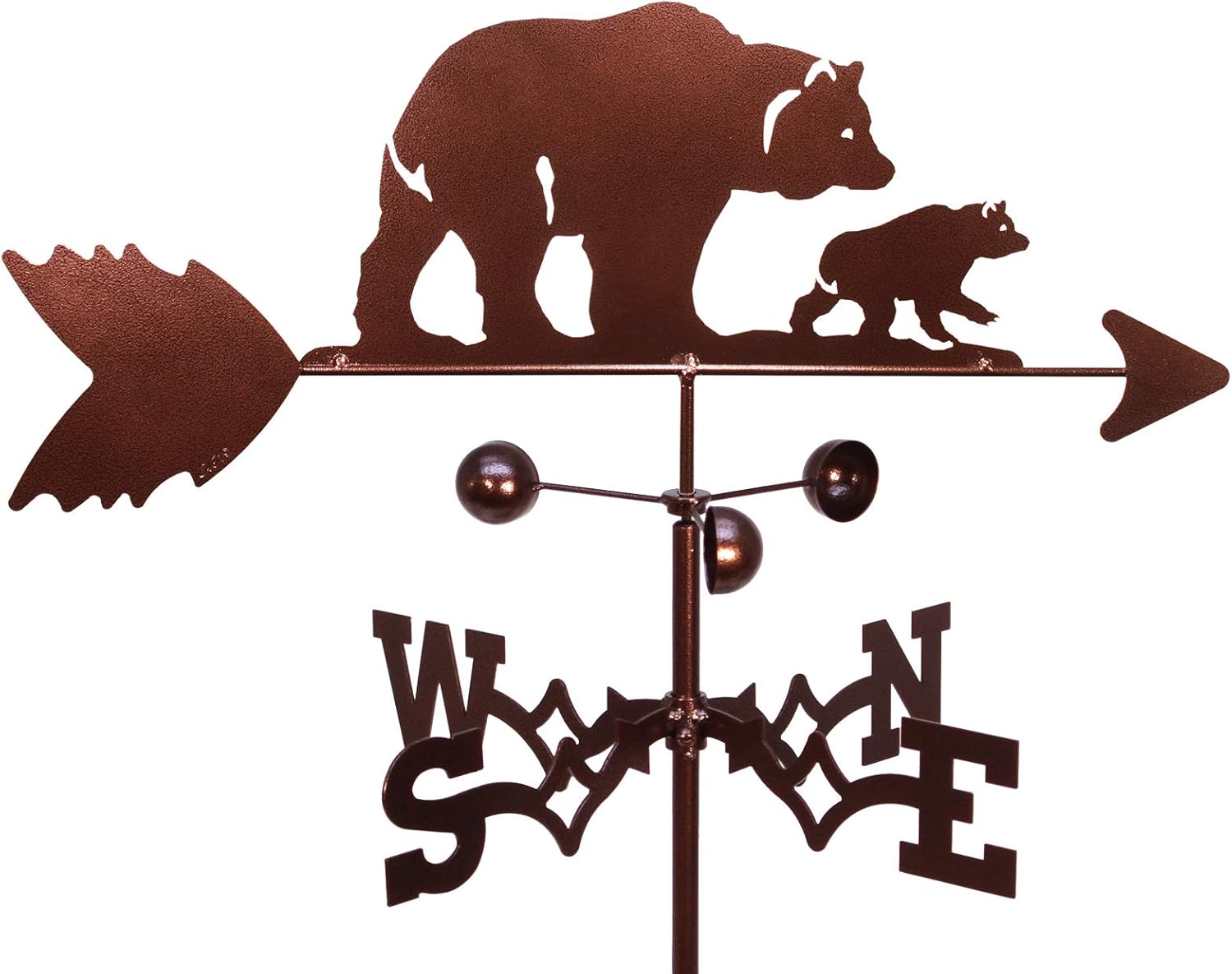 Weathervanes - SWEN Products Bear & CUB Weathervane (Garden Stake Included)
