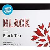 Amazon Brand - Happy Belly Tea Bags, Black, 100 Count (Previously Solimo)