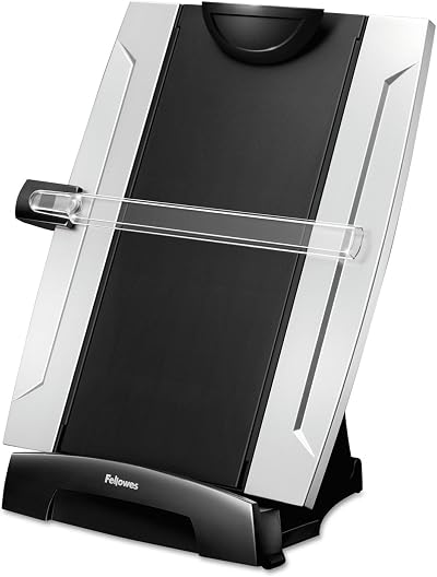 Fellowes Desktop Copy Holder with Memoboard Three-in-One