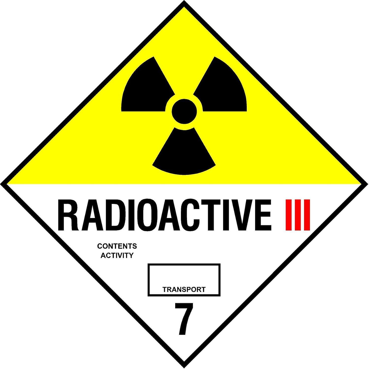 10cmx10cm Radioactive 3 sticker (Self Adhesive Sticker Label Sign) Amazon.co.uk Office Products