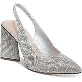 BAR III Womens Silver Cushioned Arrica Pointed Toe Sculpted Heel Slip On Dress Pumps Shoes 6 M, Grey
