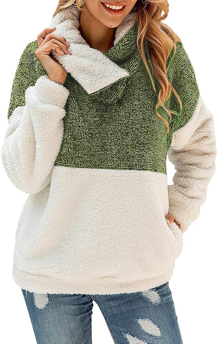 plus size sherpa pullover