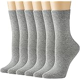 Losa Kute Super Soft Crew Socks Cozy Causal Athletic Socks 6 Pairs