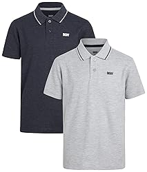 DKNY Boys' Polo Shirt - 2 Pack Classic Fit Short