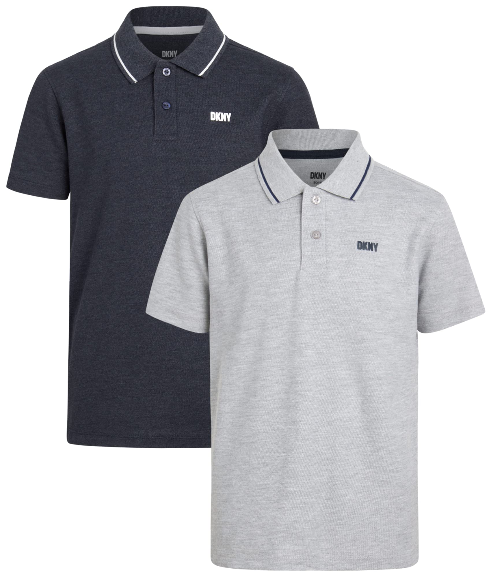 DKNY Boys' Polo Shirt - 2 Pack Classic Fit Short