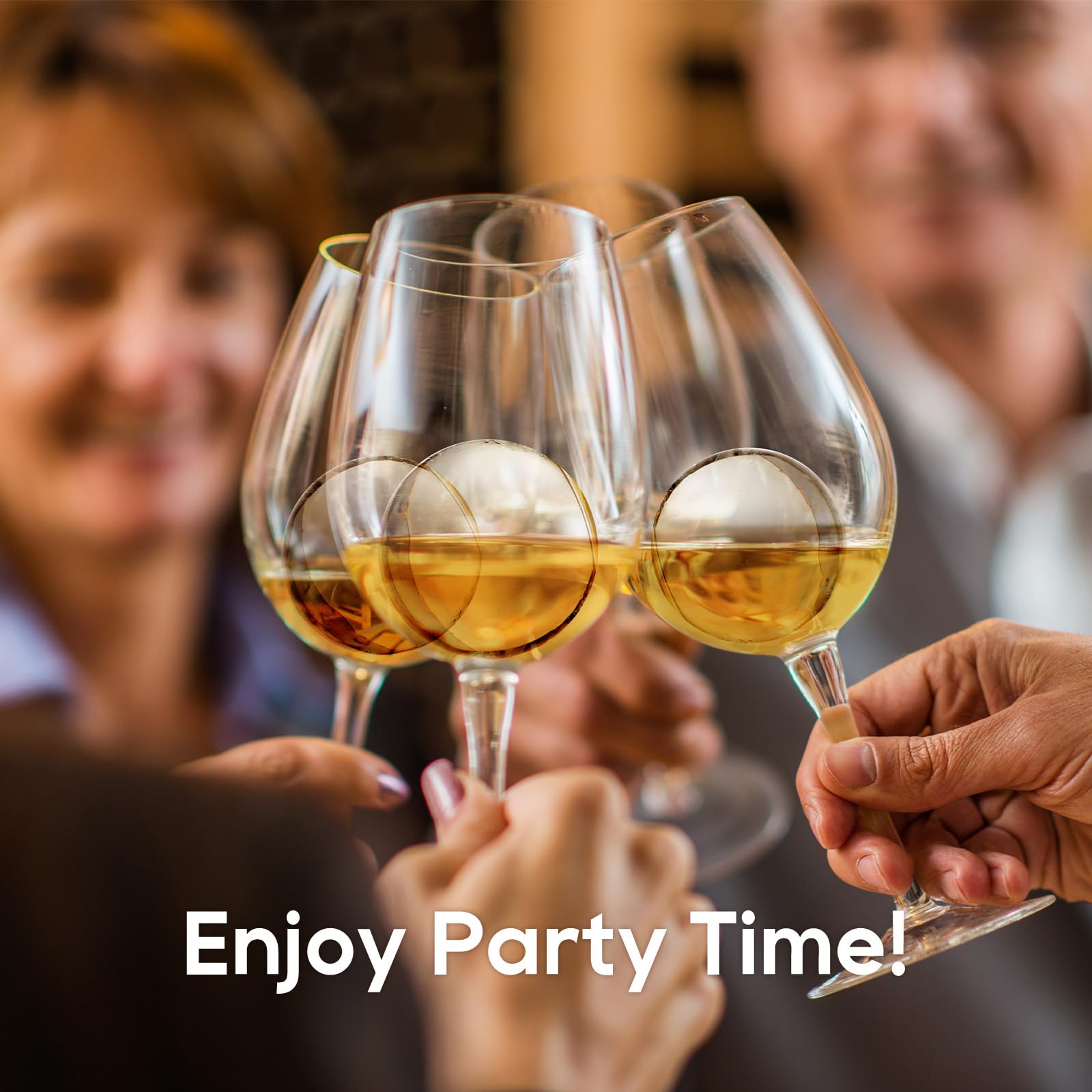 Clear Ice Ball Maker Mold, 8 Large Whiskey Ice Cubes Mold, 2 Inch Round Silicone Ice Molds for Cocktails, Idea Gifts for Dad Boyfriend Boss Men who Have Everything