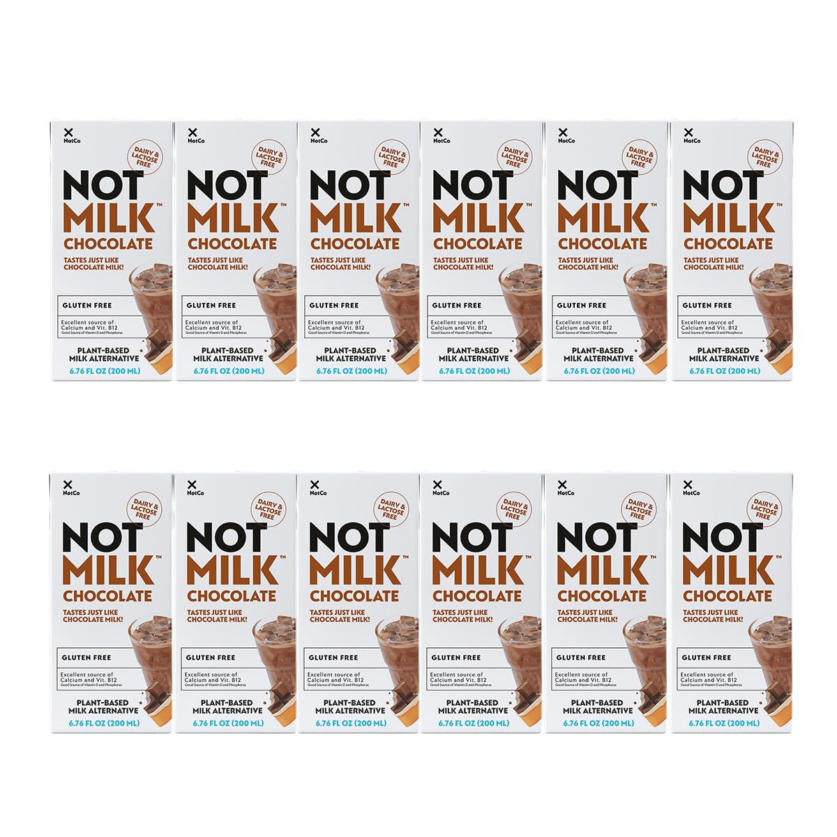 NotMilk Chocolate Plant-Based Milk Alternative, 6.76 Fl Oz (Pack of 12) - Shelf-Stable, Lactose-free, Vegan, Non-GMO