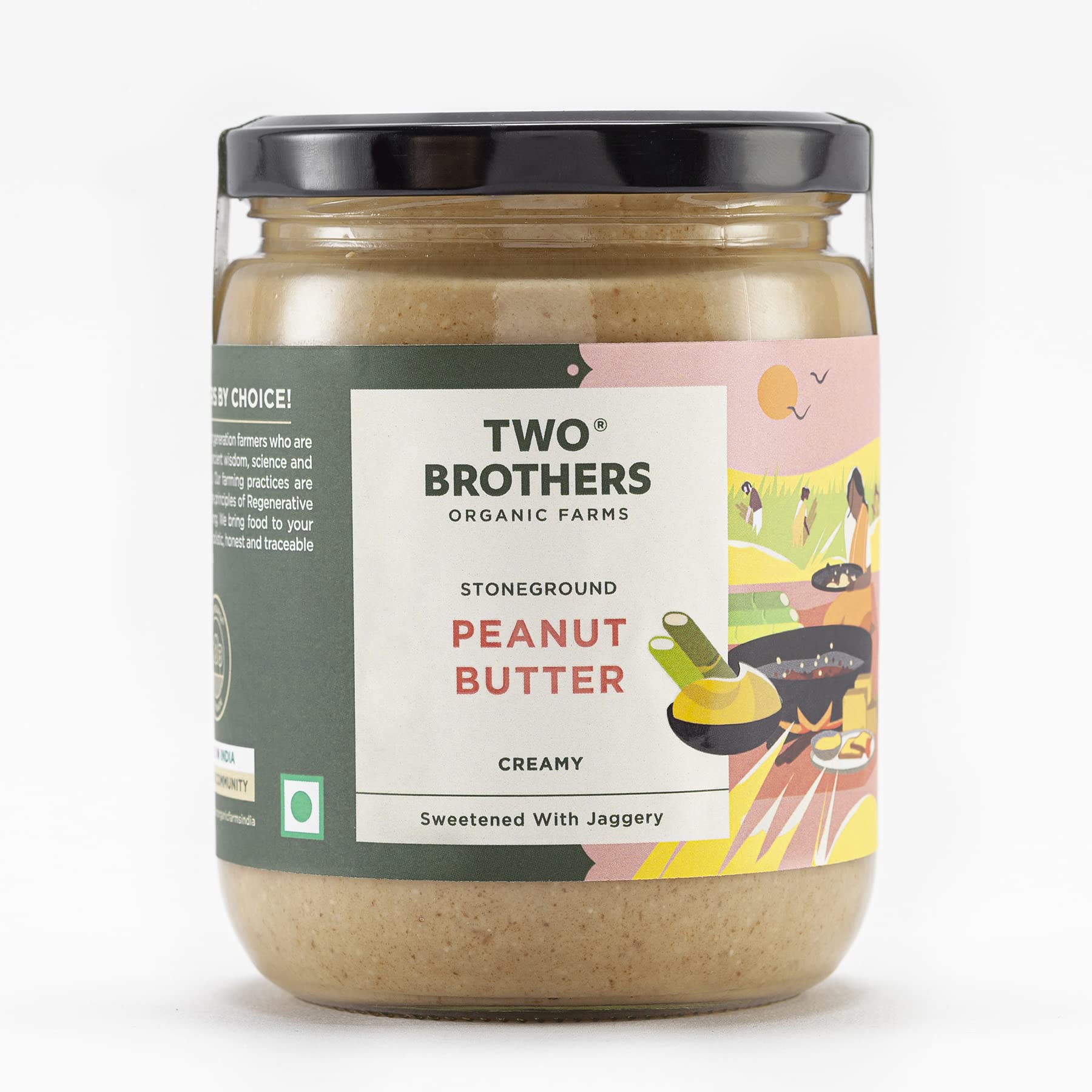 Buy Two Brothers Farms Peanut Butter Creamy (500g) Sweetened with