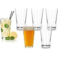 Classic Premium Beer Pint Glasses 16 Ounce – Set Of 6 Highball Cocktail Mixing Glass – Perfect for Cold Beverages, Soda, Wate