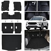 Floor Mats for 2020-2024 2025 Ford Escape Hybrid Accessories 6PCS, Cargo Mat Custom TPE All Weather Protection Full Coverage Trunk Liner & Floor Liner car Accessories