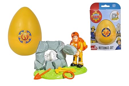 Simba 109251028 - Feuerwehrmann Rettungsset Sam Im Ei