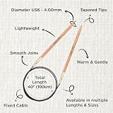 KnitPro Basix Beech Fixed Circular Needles 40in 4.00mm view 3