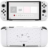 GeekShare Cute Protective Case for Switch OLED Slim Cover Case Hard PC Protective Shell Compatible with Switch OLED - Angel Descended