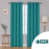 Deconovo Turquoise Room Darkening Curtains 55 x 114 Inch Eyelet Thermal view 4