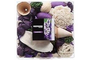 Qingbei Rina Potpourri Bowl Filler, Lavender Scented Potpourri Dried Flower,Decorative Vase Filler,Home Fragrance Perfume Sachet, Bathroom Decor, 9.8 Oz(Purple)