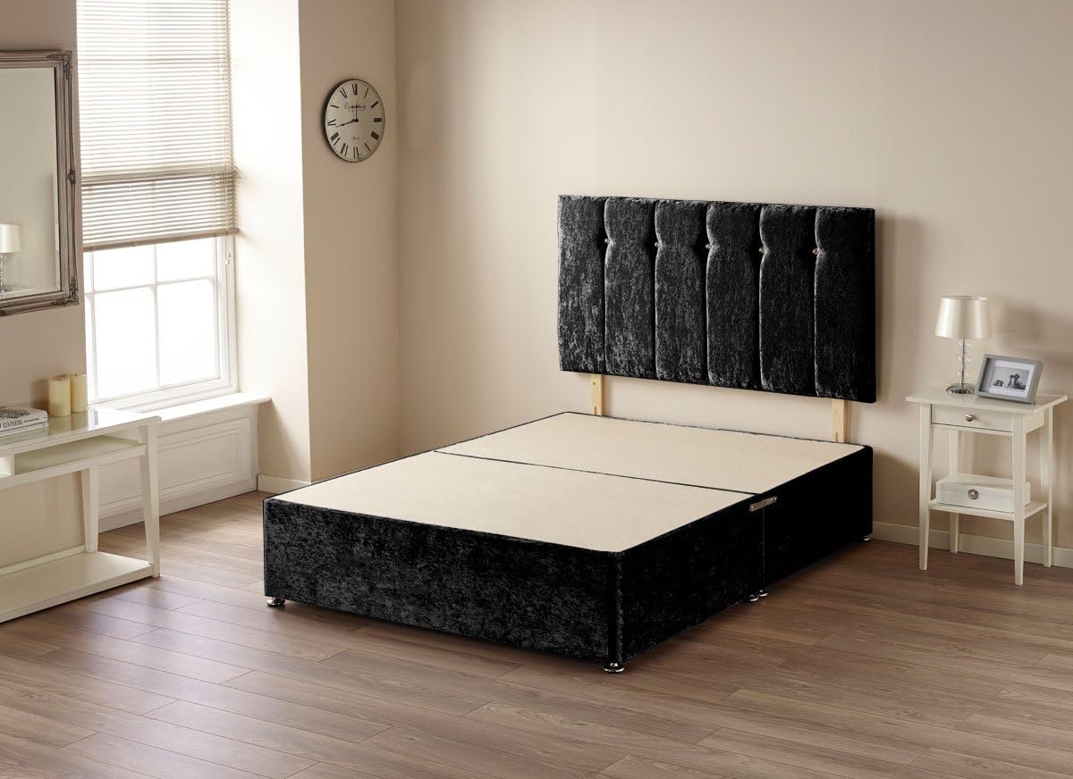 WINDSOR Divan, Fabric, Black, Double, 190x135x40 cm - Image 3