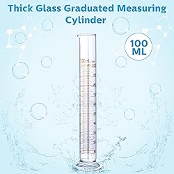 Copkim 10 Pcs Glass Graduated Cylinder Metric Scale