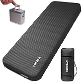 NYECHTO Self Inflating Sleeping Pad for Camping, 4" Extra-Thick Memory Foam Camping Mattress with Electric Pump, Fast Inflate & Deflate, 9.5 R-Value Insulated Camping Pad for Car Travel Tent Cot, Grey