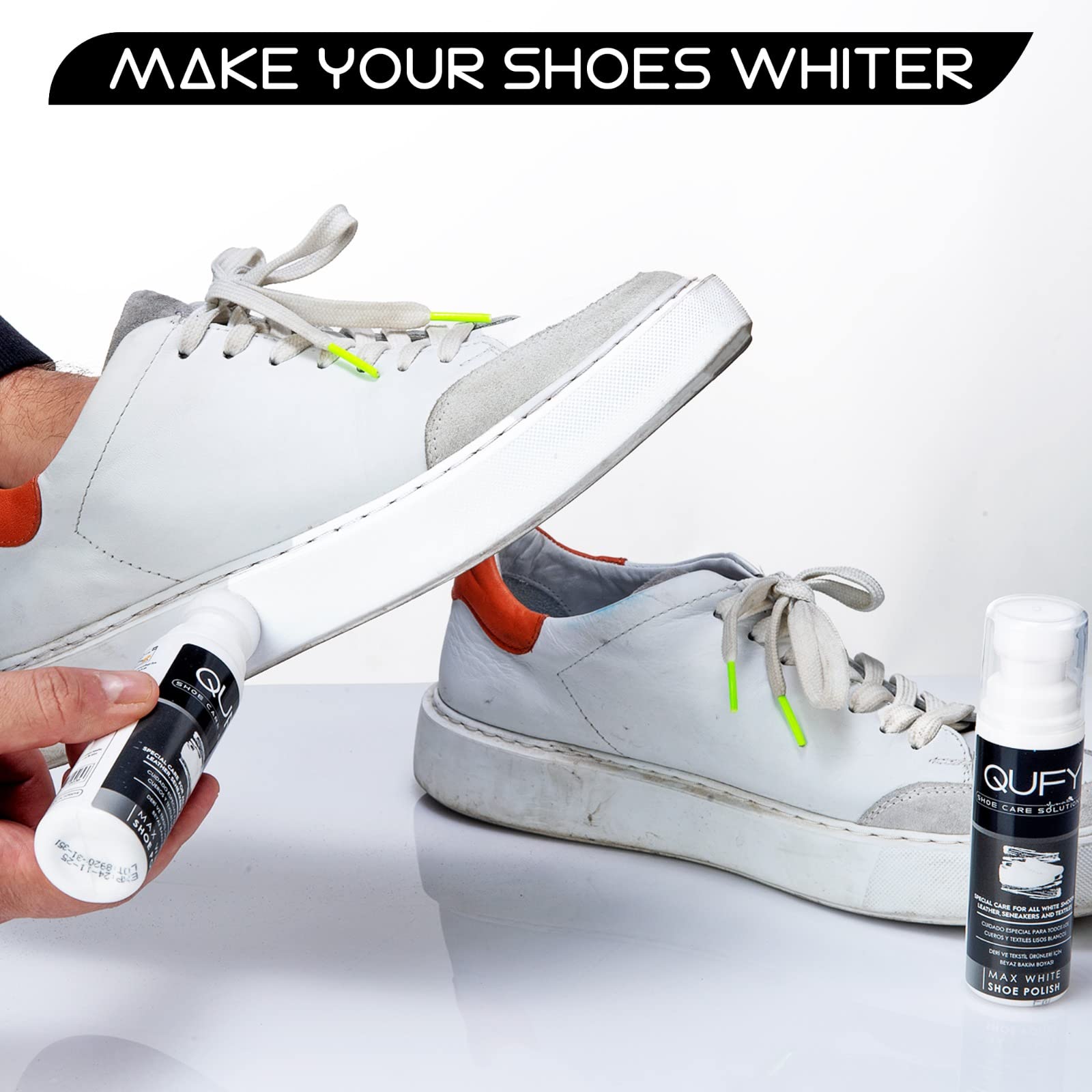 Max White Shoe Polish 'Sneaker Whitener for Shoes ' Canvas Leather and Textiles 'Scuff Cover