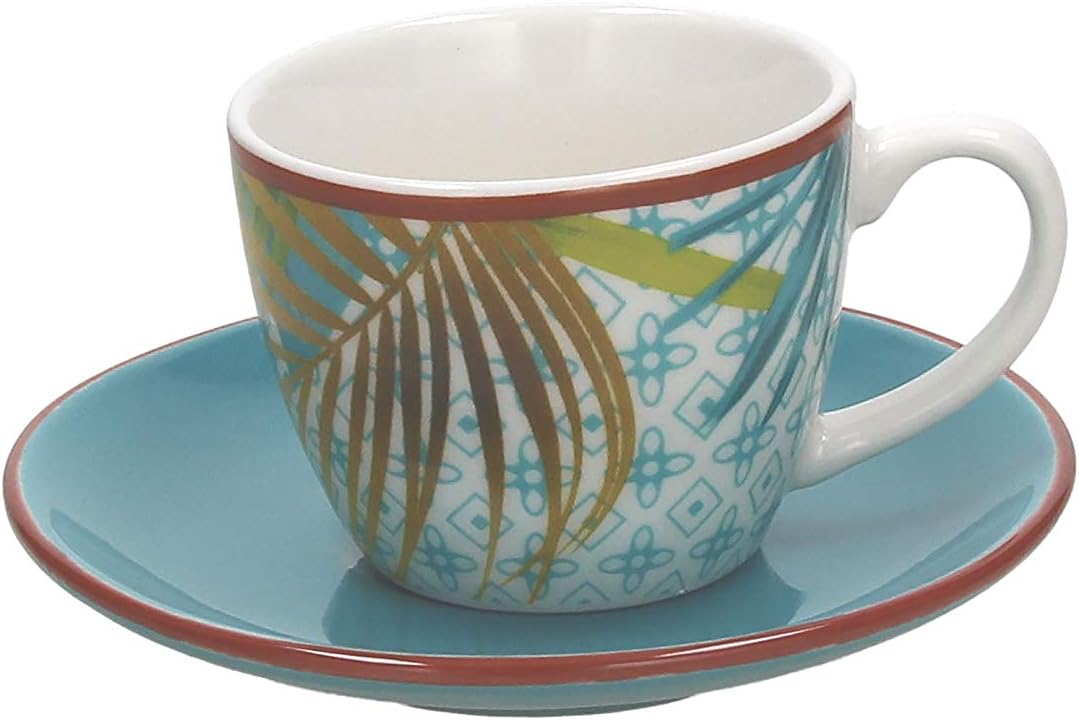 ontbijtbord 21cm Tafelgenoten new bone wit met blauw
