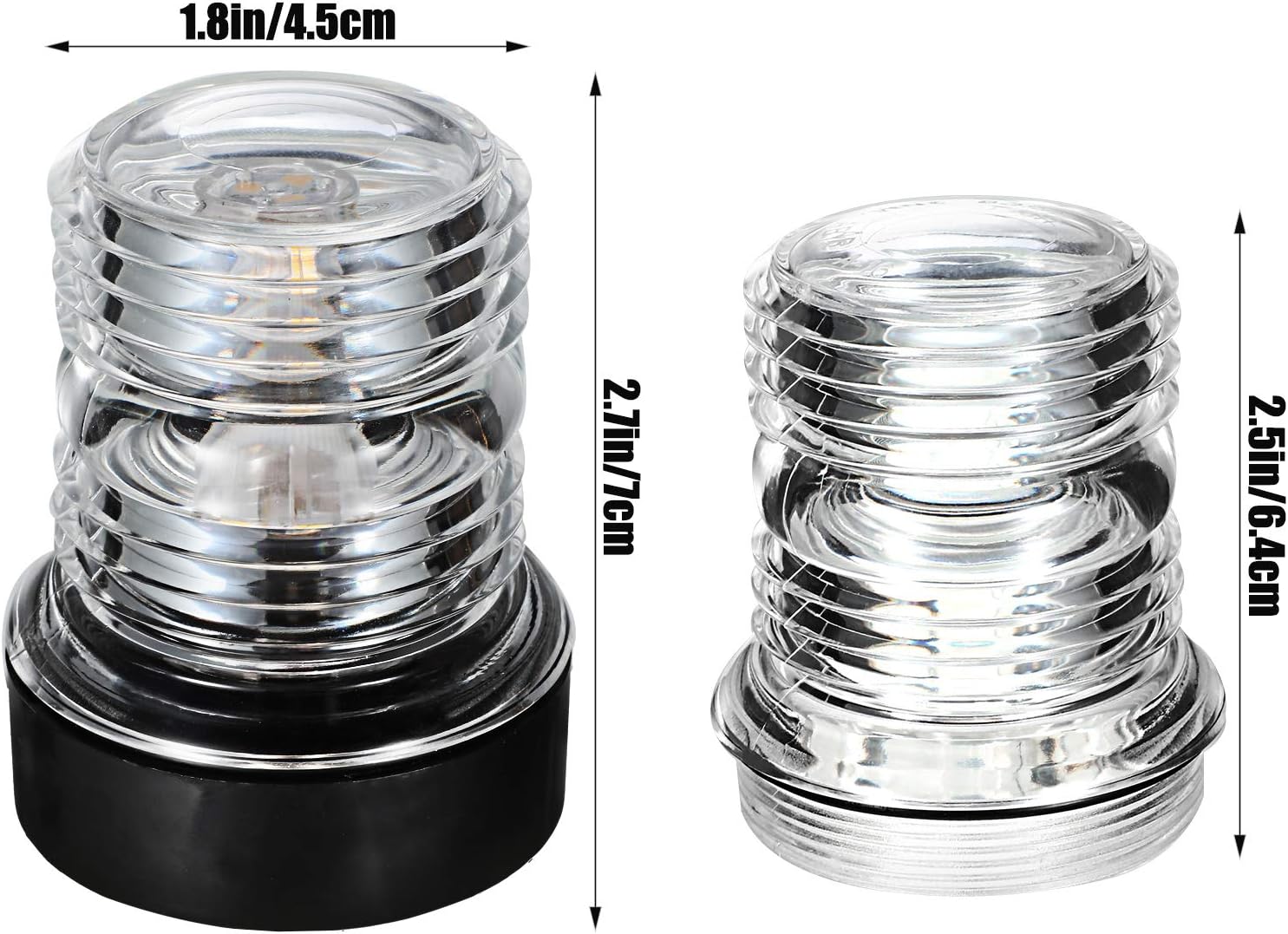Boat All Around LED Fixed Mount Light Boat LED Navigation Light Splashproof 360 Degree LED Lights Marine Around Light for Marine Yacht Boat Vessel White Waterproof Signal Lights, DC 10-24 V: Home Improvement