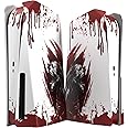 eXtremeRate eXcover Blood Zombie Top Bottom Cover Compatible with ps5 Console Disc Edition, Replacement Faceplate Backplate Shell Skin Compatible with ps5 Disc Version Console