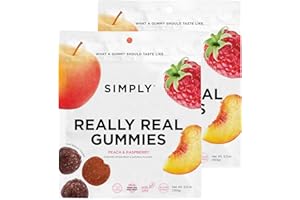 SIMPLY GUM Really Real Gummies (5.3 oz (Pack of 2), Peach and Raspberry)