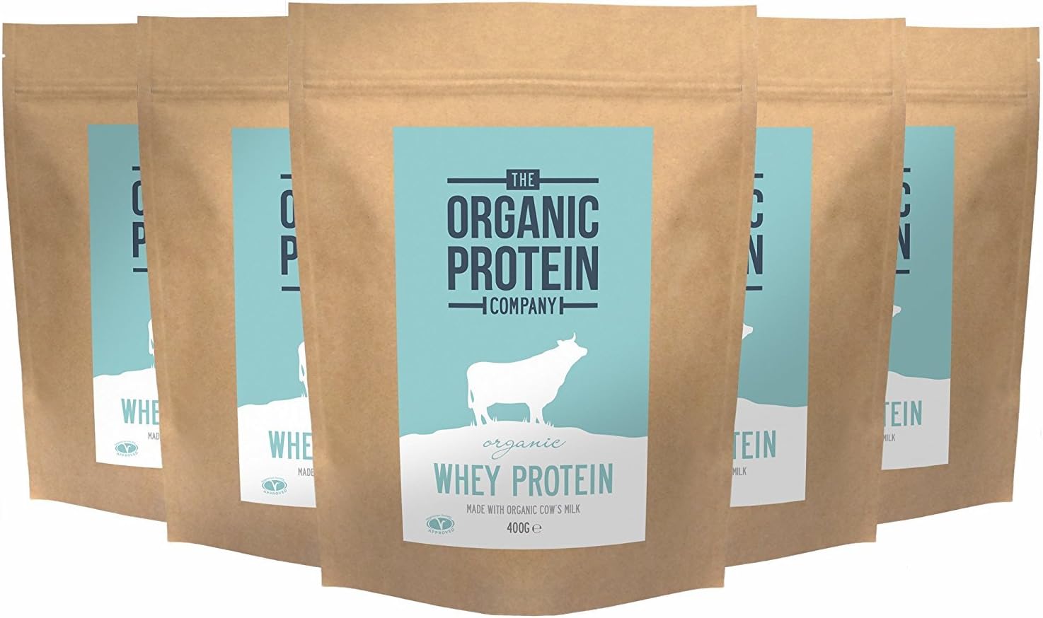 Organic Whey Protein Powder, Grass Fed, Additive Free (5 Packs) - The Organic Protein Company
