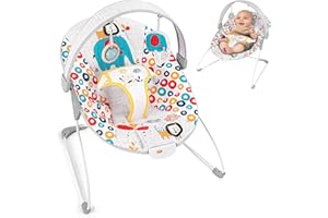 ASKCAT Baby Bouncer,Electric Baby Bouncer for Infants,Portable Baby Bouncer seat for Newborns with Music Soft Seat Cushion,Adjustable Infant Bouncer for Babies 0-6 Months 6-20 lbs ‎with Vibrations Unisex
