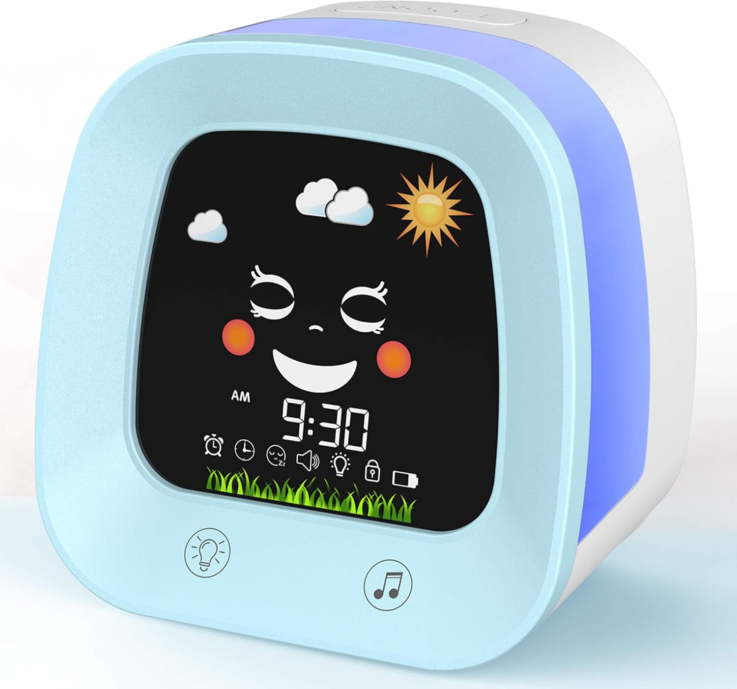 USAOSHOP Alarm Clock for Kids, Kids Alarm Clock with Night Light, Nap Timer, Sound Machine,Children Sleep Trainer for Toddlers, Digital Wake up Light for Kids Boys Girls Teens Bedroom Decoration