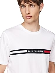 Tommy Hilfiger Men's Chest Insert Tee White